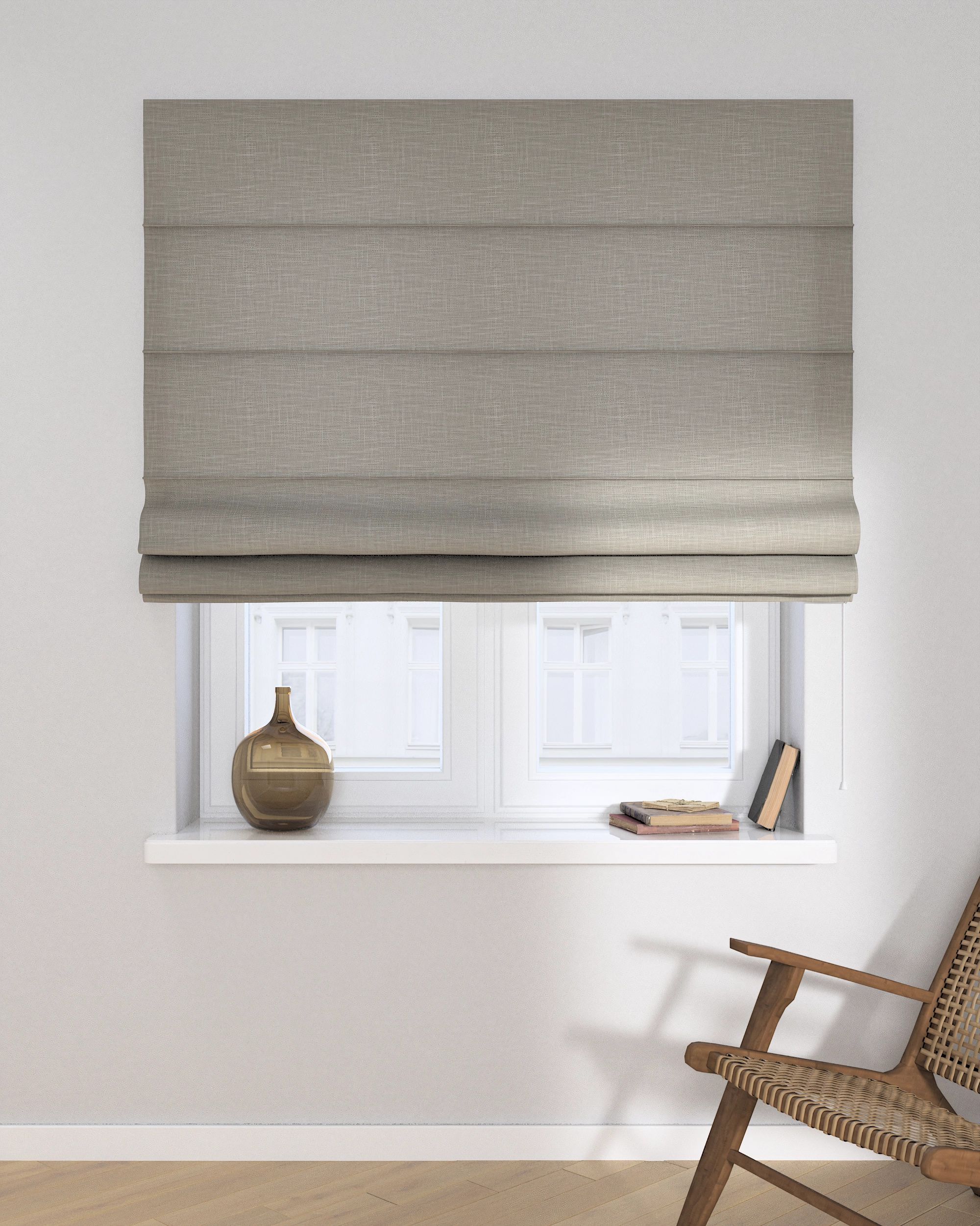 Capri Roman blind colour beige fabric structured (hover)
