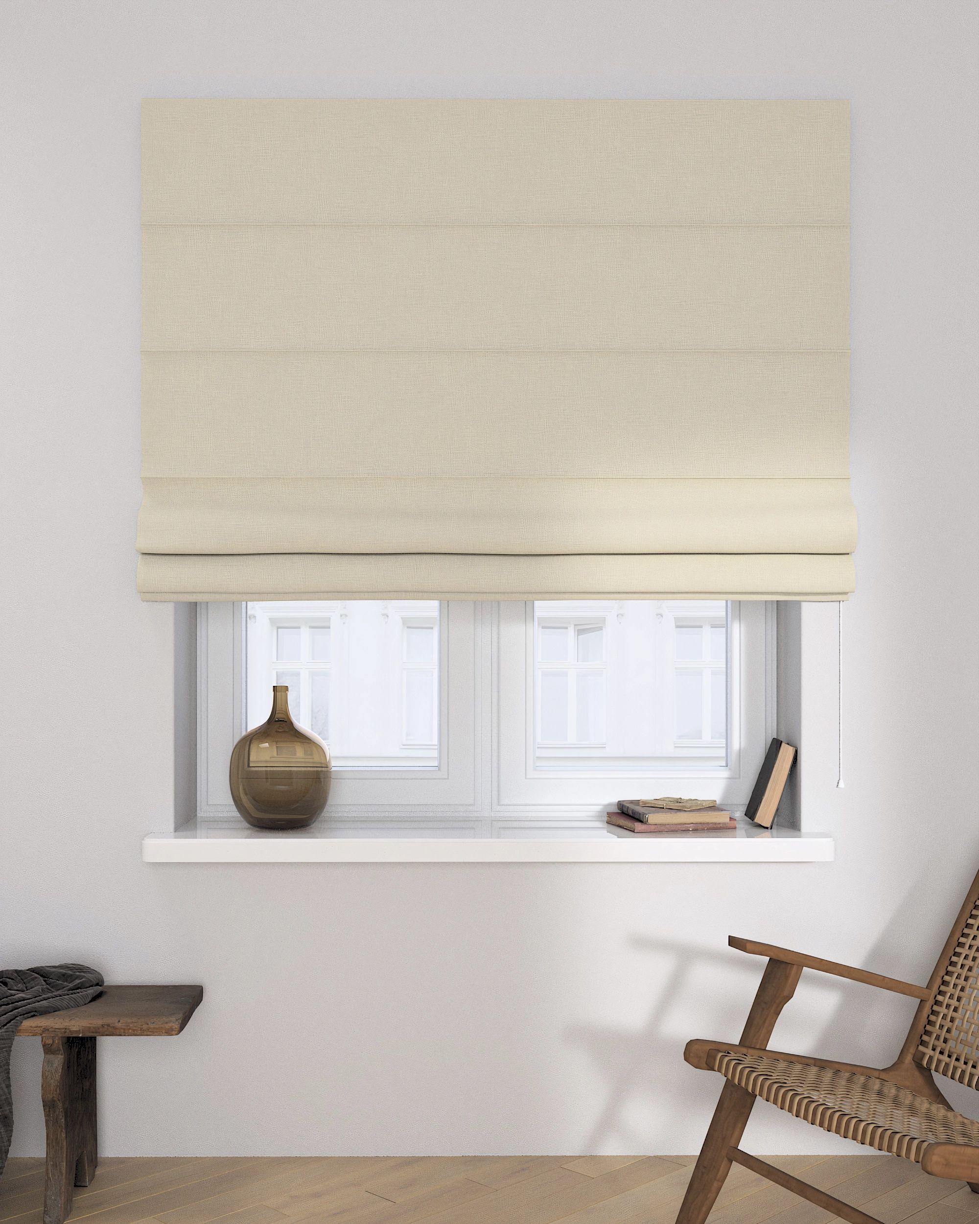 Capri Roman blind colour grey fabric structured (hover)