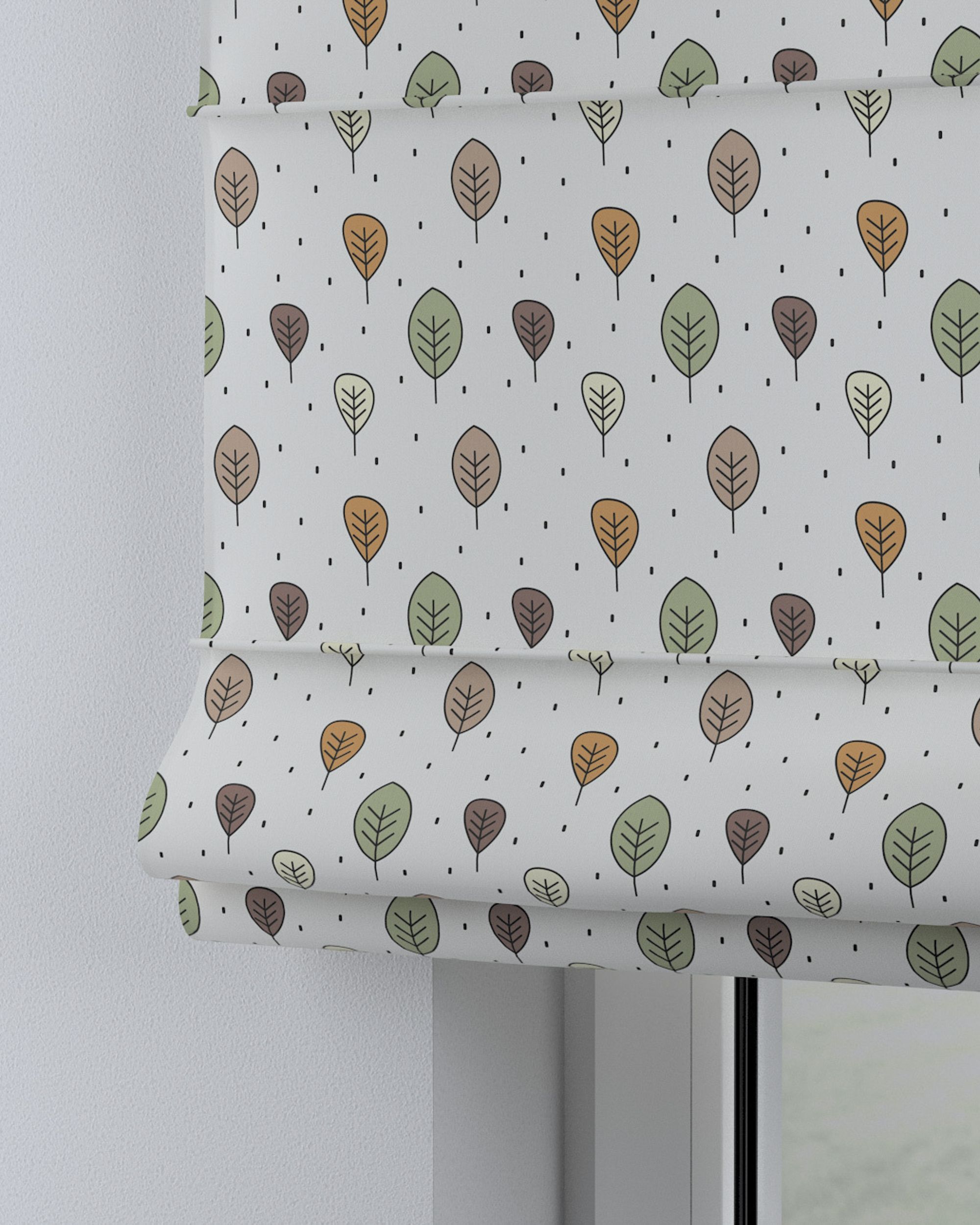Capri Roman blind colour brown fabric patterned (hover)