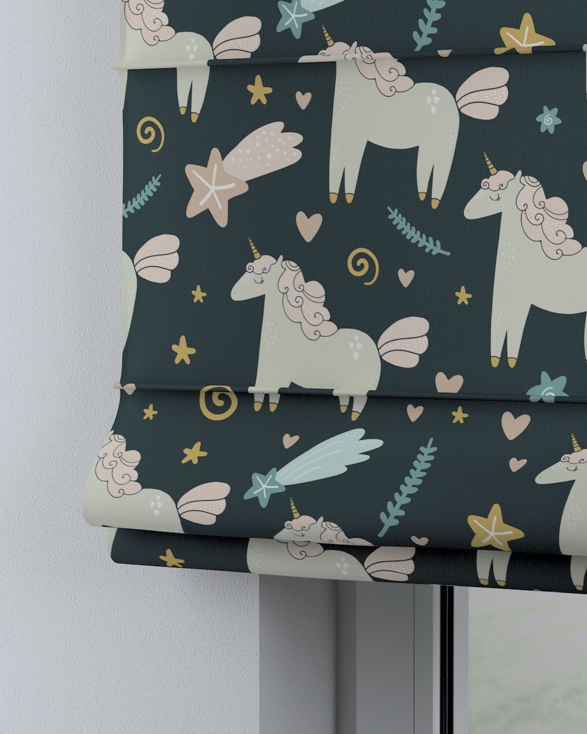 Capri Roman blind colour brown fabric patterned (hover)