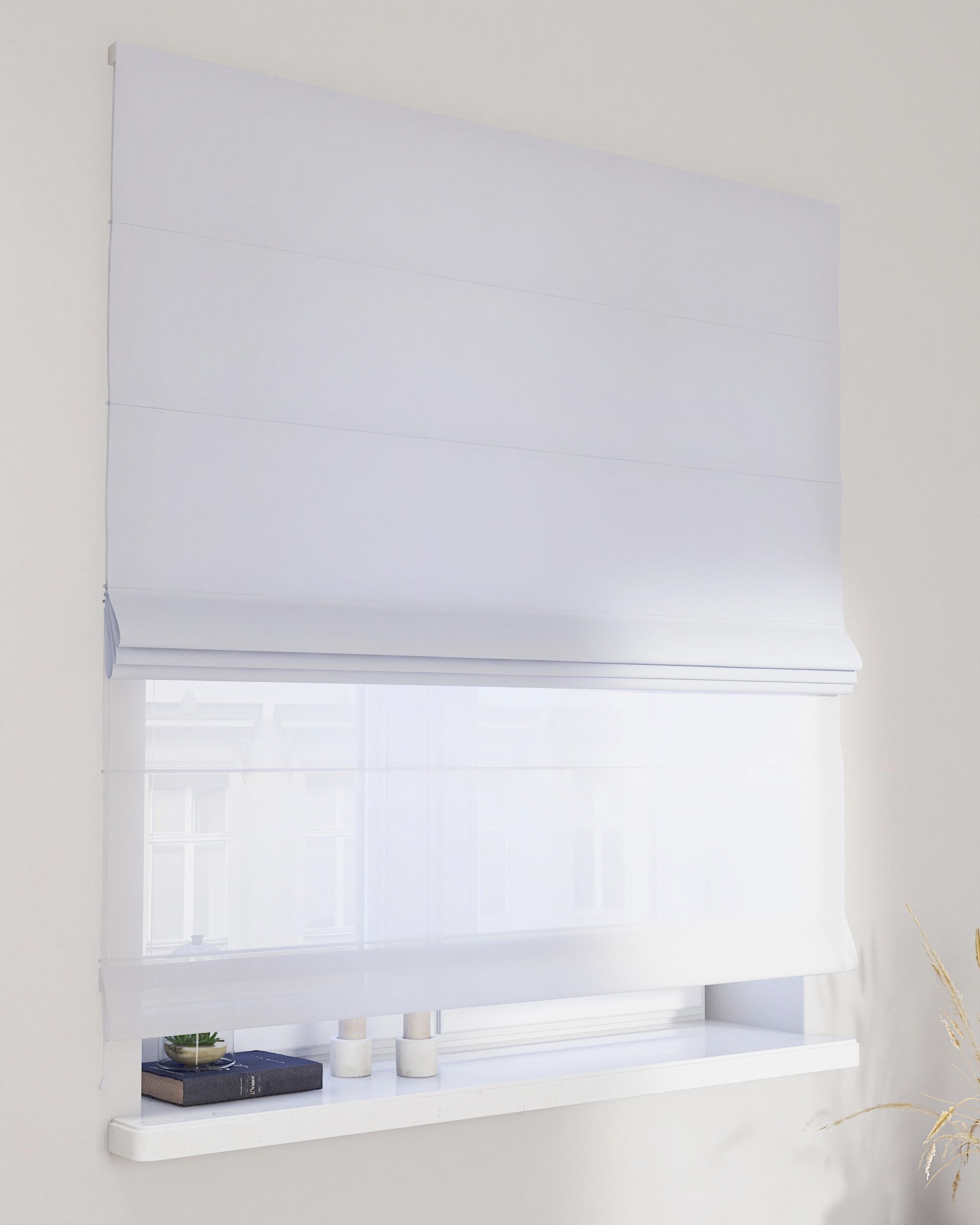 Double layered Roman blind DUO colour blue