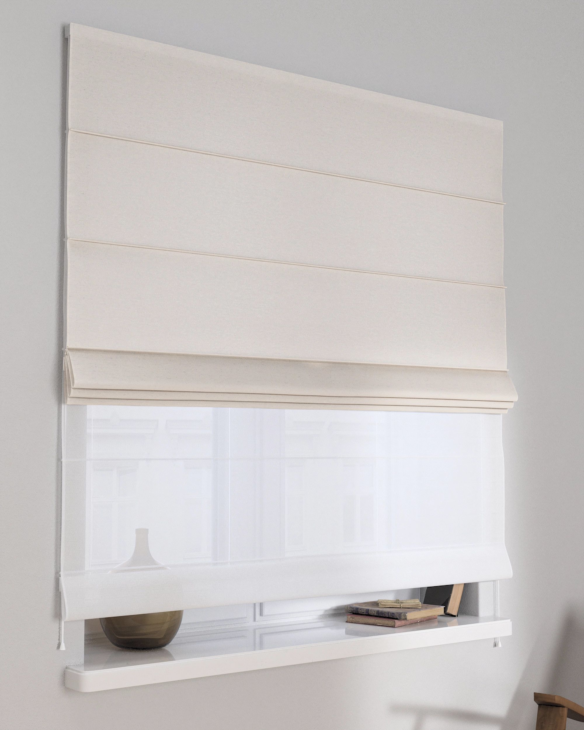 Double layered Roman blind DUO colour beige (hover)