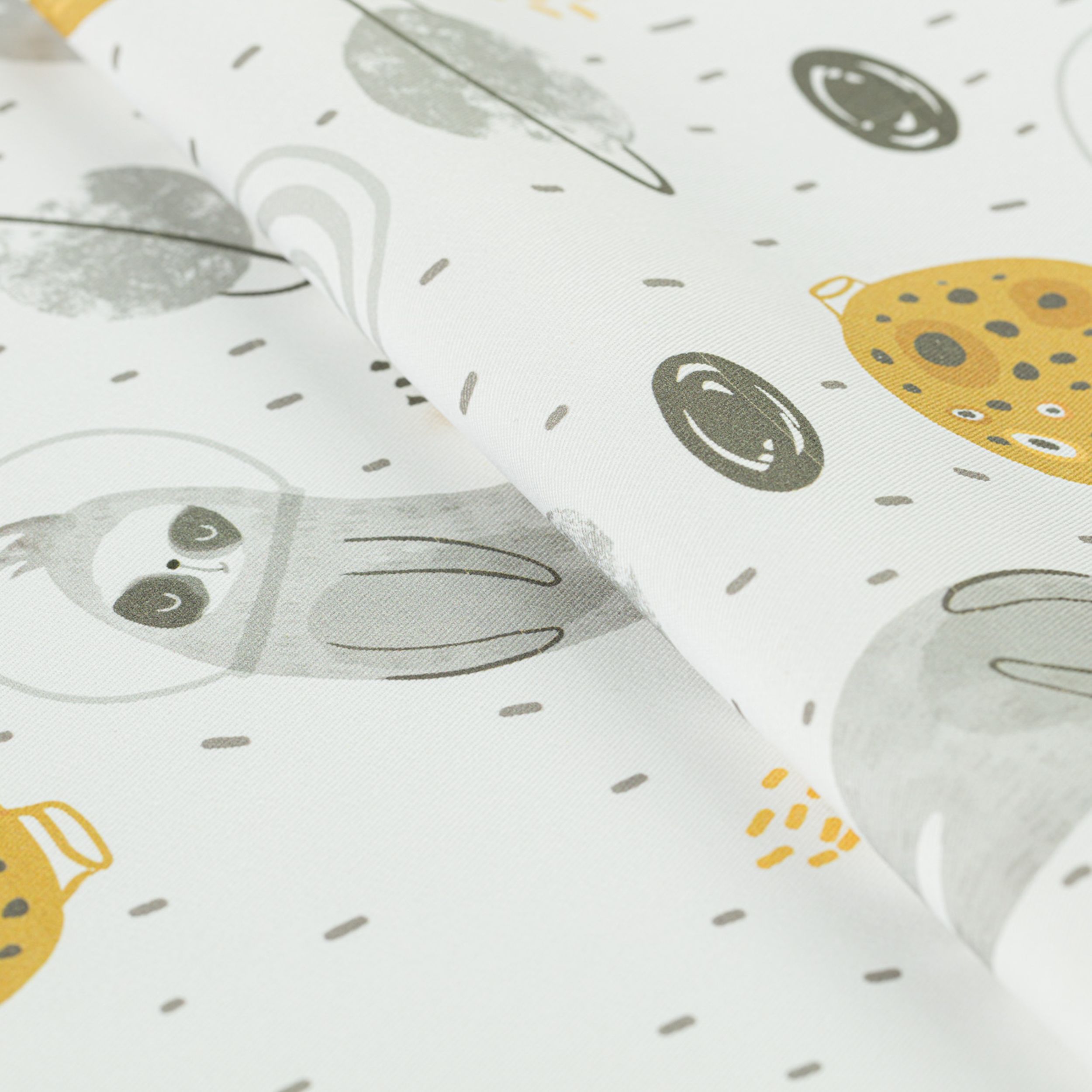 Magic Collection 500-44 grey teddy bears in space on a white background